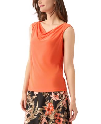 Women's Cap-Sleeve Cowlneck Blouse