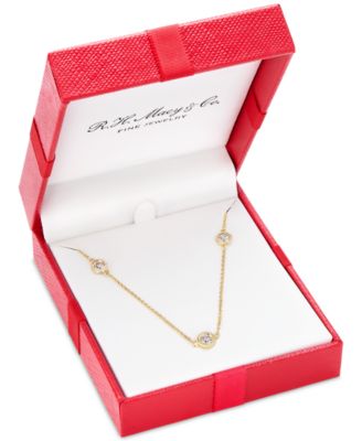 EFFY&reg; Diamond Bezel 20" Statement Necklace (1 ct. t.w.)  in 14k White, Yellow or Rose Gold 