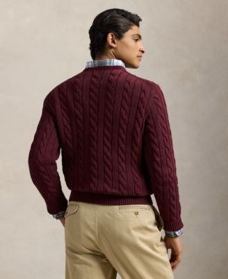 Men's Cable-Knit Cotton Sweater