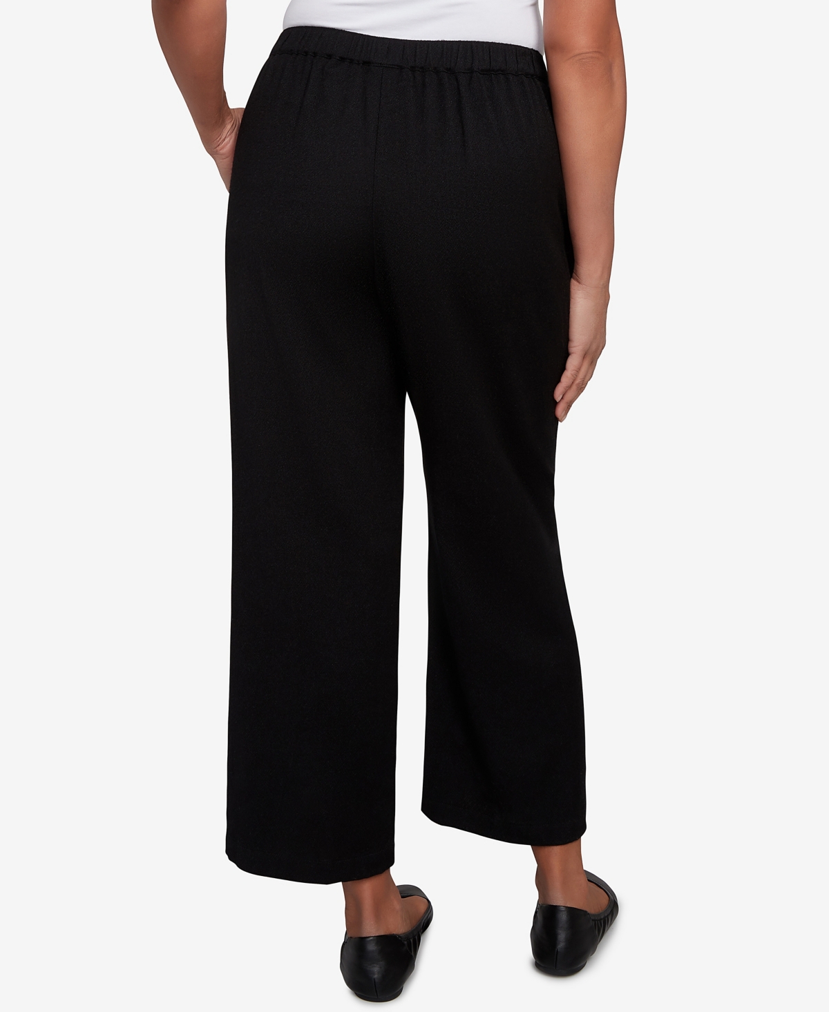 Alfred Dunner Women's Santa Barbara Button Cuffed All Around Elastic Ankle Pants