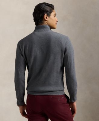 Men's Luxury Jersey Quarter-Zip Pullover Sweater