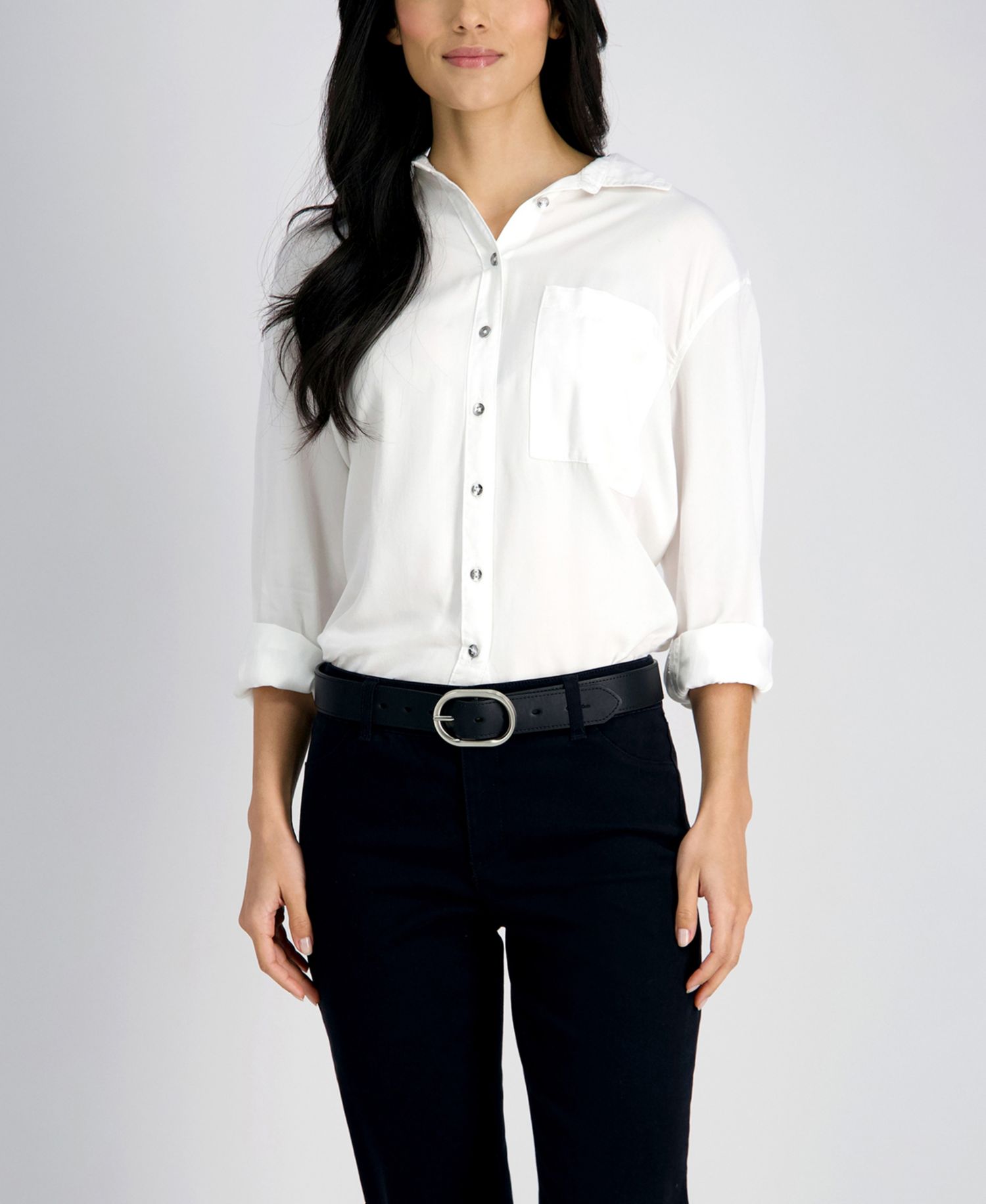 Reversible Center Bar Buckle Dress Belt