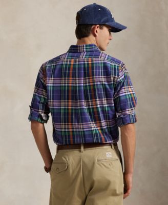 Men's Classic-Fit Plaid Oxford Shirt