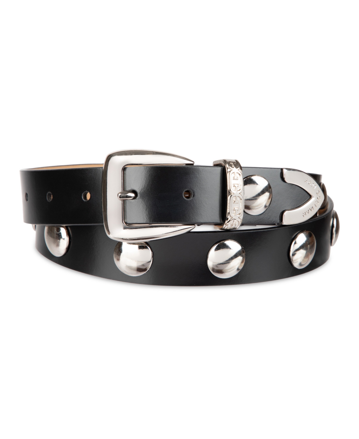 Skinny Western Studded Fashion Belt - Black