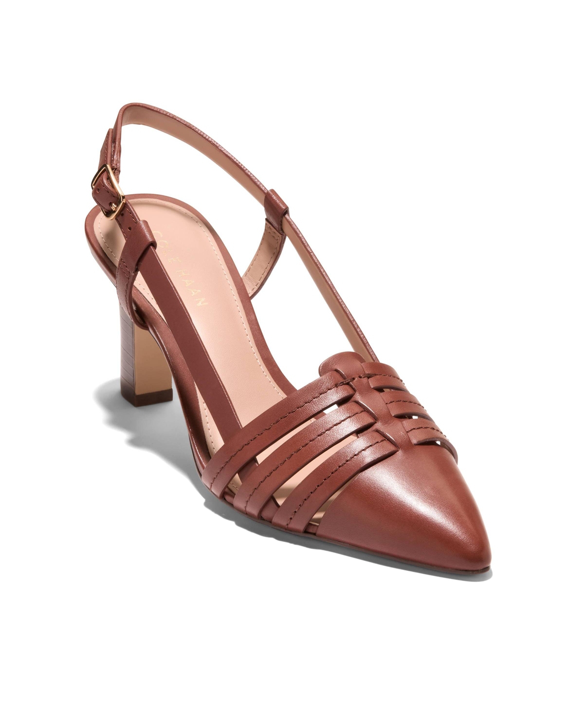 Women's Mylah Huarache Slingback Pumps - Dark Cuoio Leather
