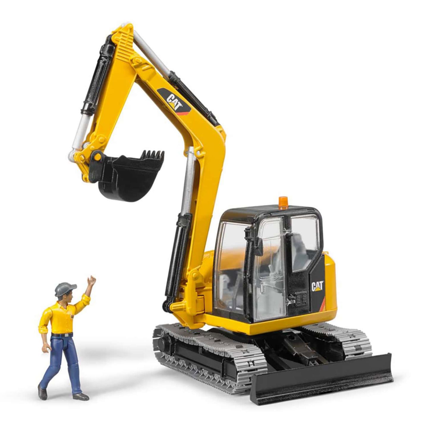 Детские игрушки Bruder 1:16 Scale Functional Hoe Blade Caterpillar Mini Excavator, 2-Piece Set — фото 2