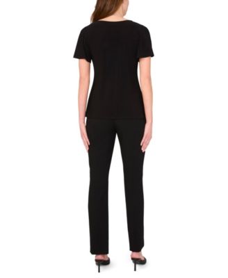 Women's V-Neck Short-Sleeve Top