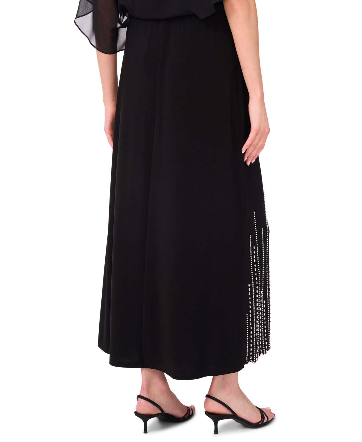 Msk Women's A-line Skirt In Black