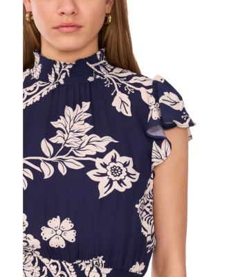 Petite Printed Sleeveless Wide-Leg Jumpsuit