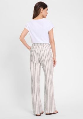 Women's Cotton Linen Striped Pant