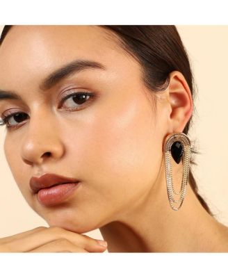 Women's Teardrop Chain Drop Earrings
