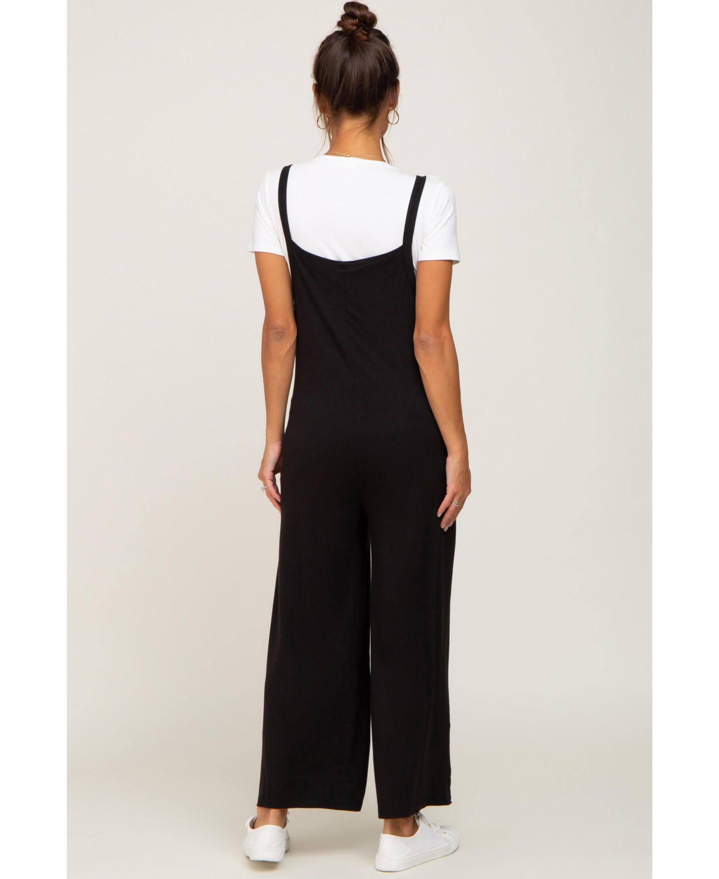 Женский комбинезон Pinkblush Black Sleeveless Pocketed Wide Leg Jumpsuit, цвет: Чёрный — фото 3