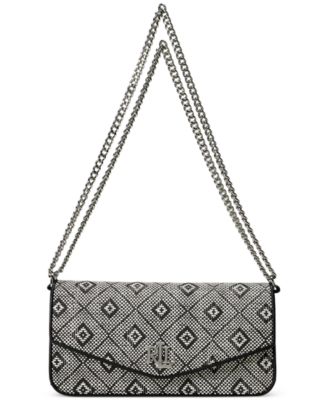 Geo-Motif Woven Straw Medium Sawyer Bag