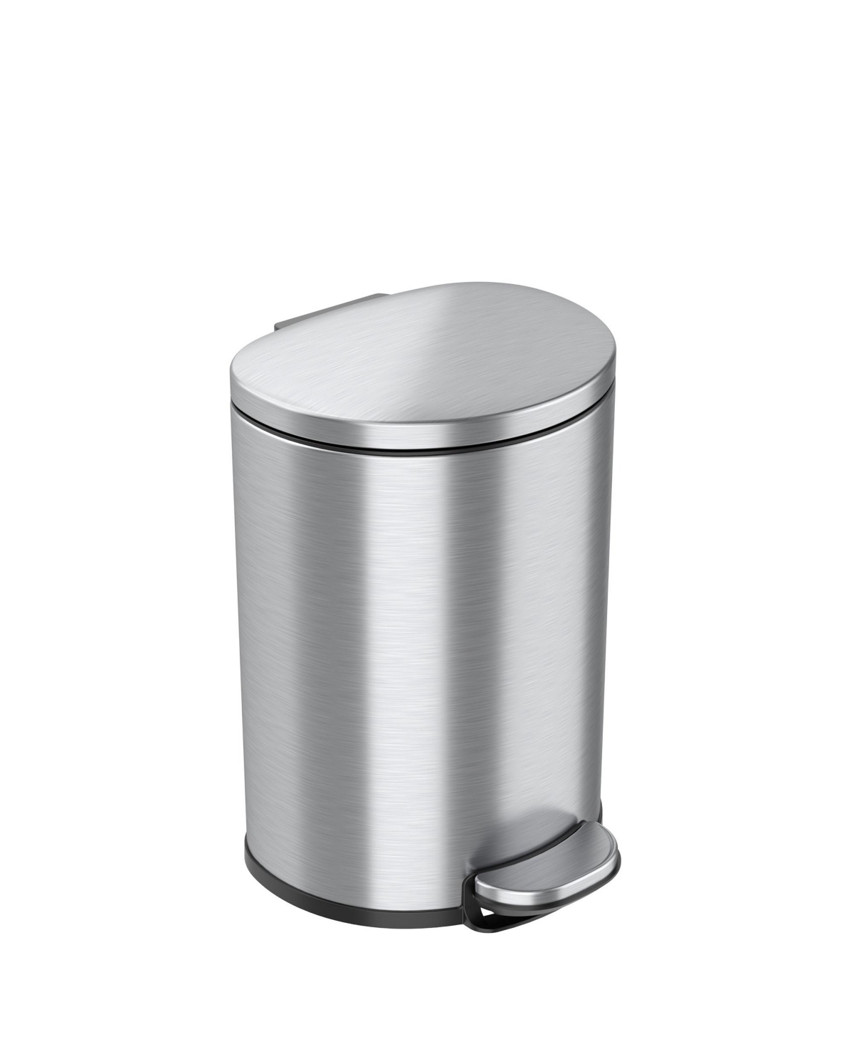 SoftStep Stainless Steel Semi-Round Step Trash Can with AbsorbX Odor Filter and Removable Inner Bucket - Stainless steel