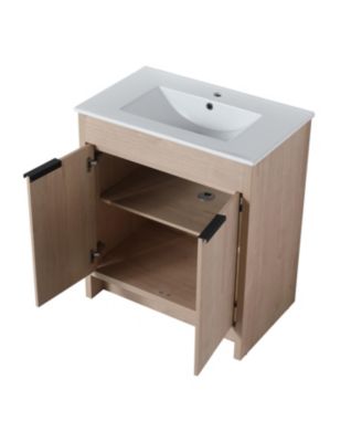 Streamdale Freestanding Vanity with Ceramic Sink & Soft-Close Doors