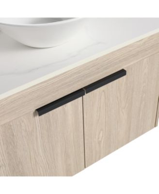 Streamdale 30" Modern Design Float Bathroom Vanity With Ceramic Basin Set