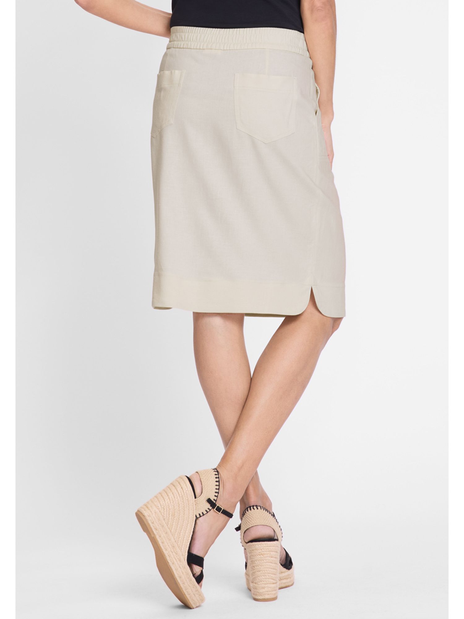 Women's Linen Blend Pull-On Skirt