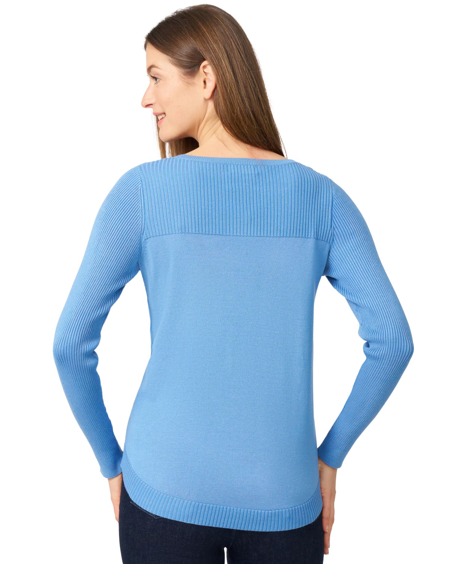 Women's Boat Neck Long-Sleeve Sweater