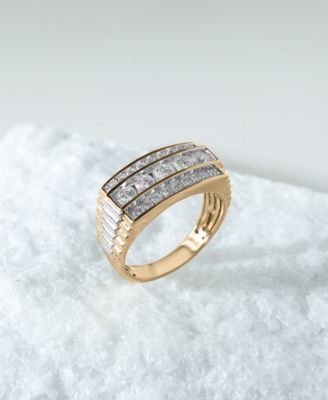 Men's Diamond Row Ring (1 ct. t.w) in 14k Yellow Gold