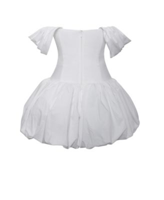 Women's Umika White Bubble Hem Mini Dress