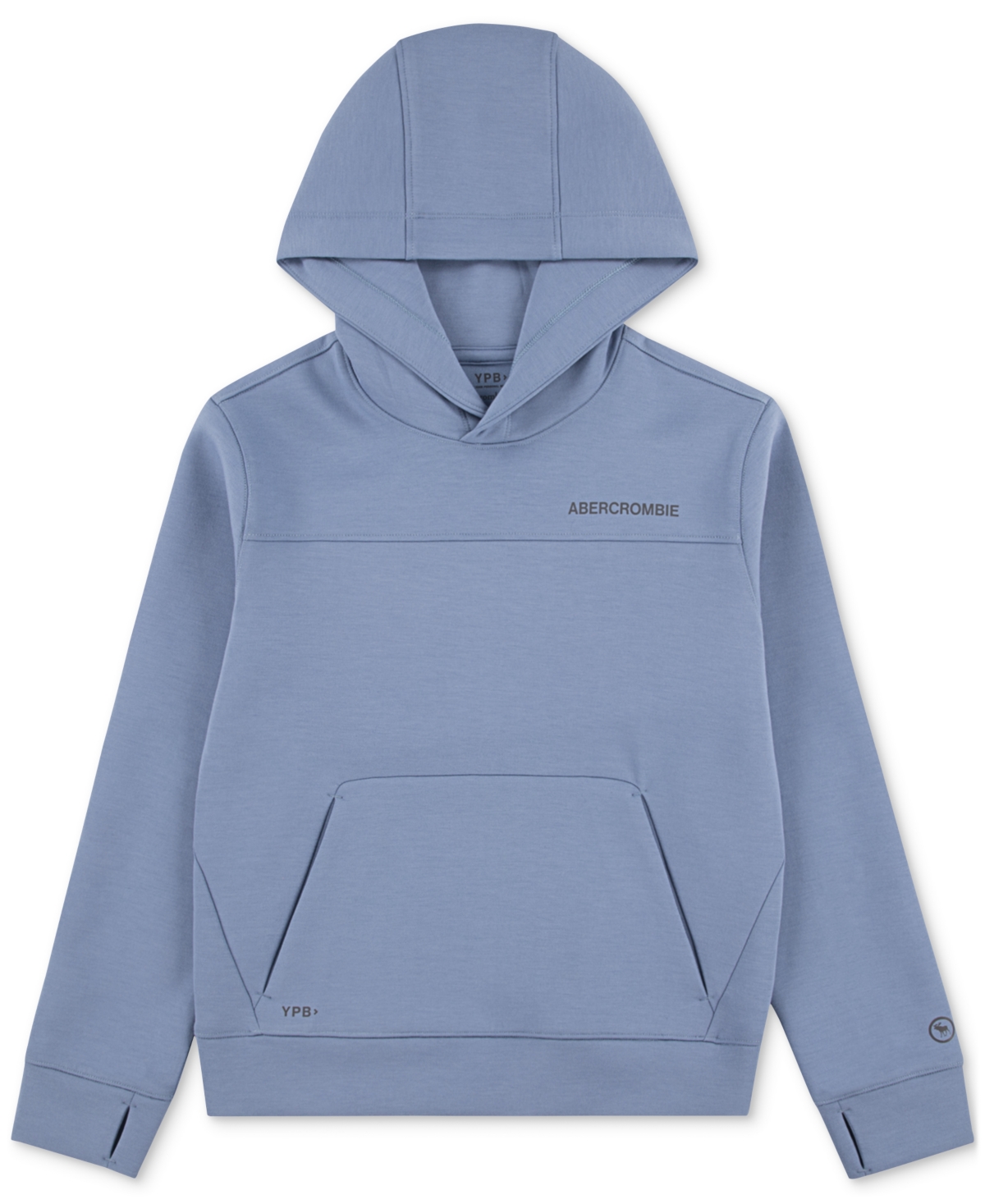 Abercrombie Boys Ypb Neoknit Technical Pullover Hoodie In Blue