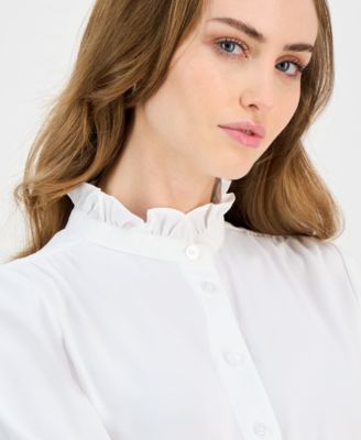 Women's Ruffled Long-Sleeve Blouse