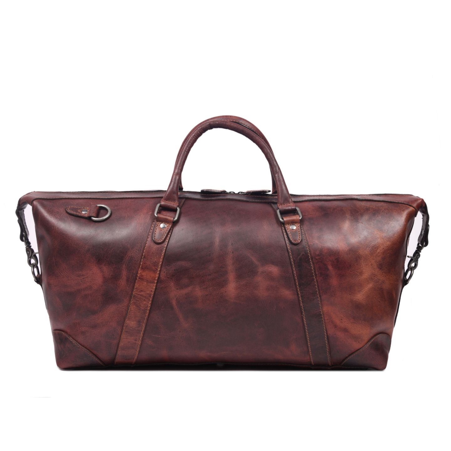 Кожаная дорожная сумка Aaron Leather Goods из цельной кожи, унисекс — фото 7