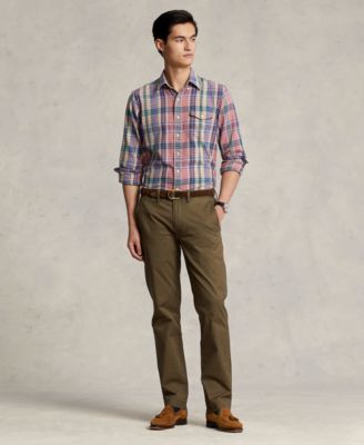 Men's Straight-Fit Washed Stretch Chino Pants