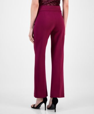 Petite Wide-Leg Compression Pants