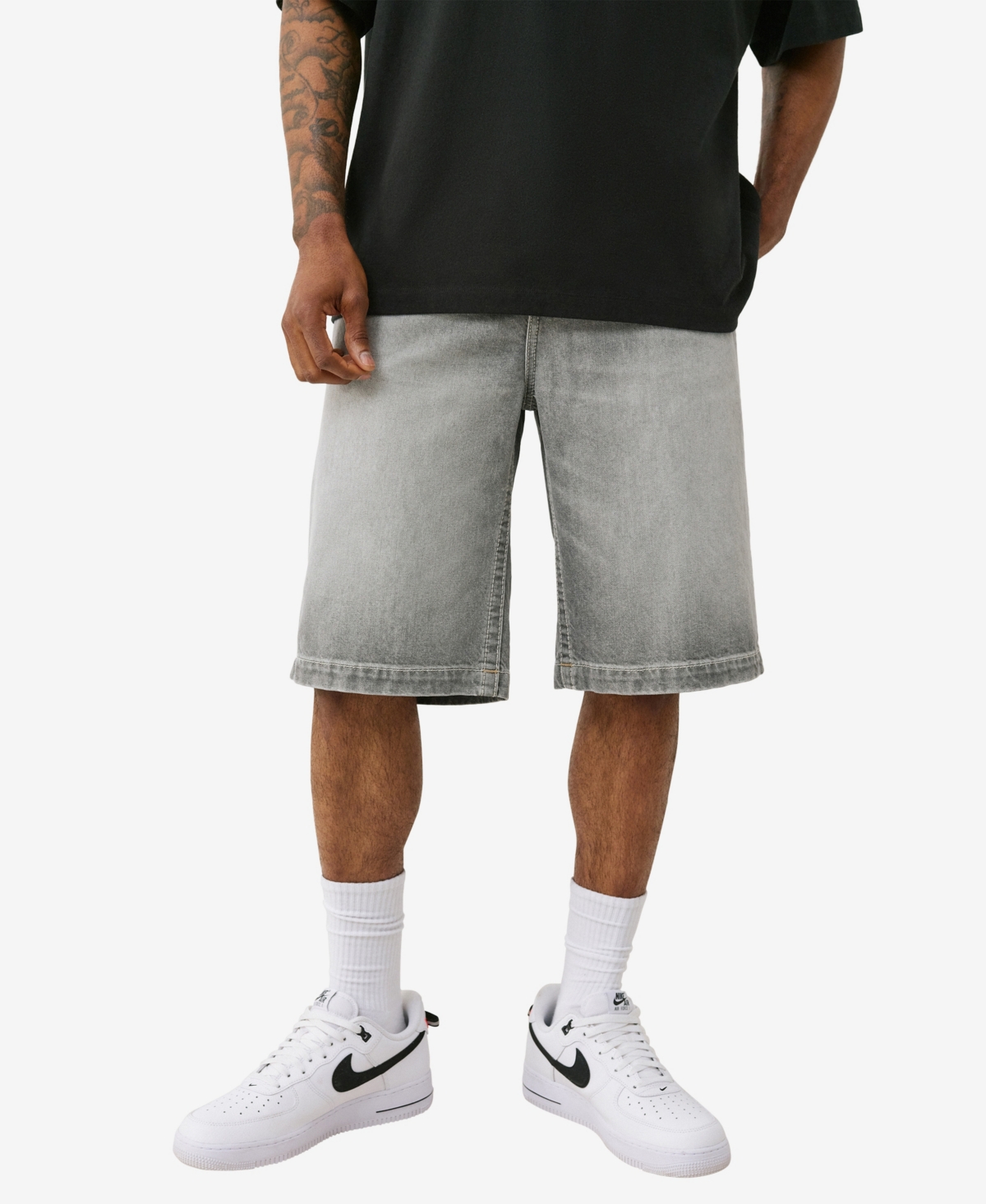 True Religion Men's Vinny Single Needle No Flap Shorts