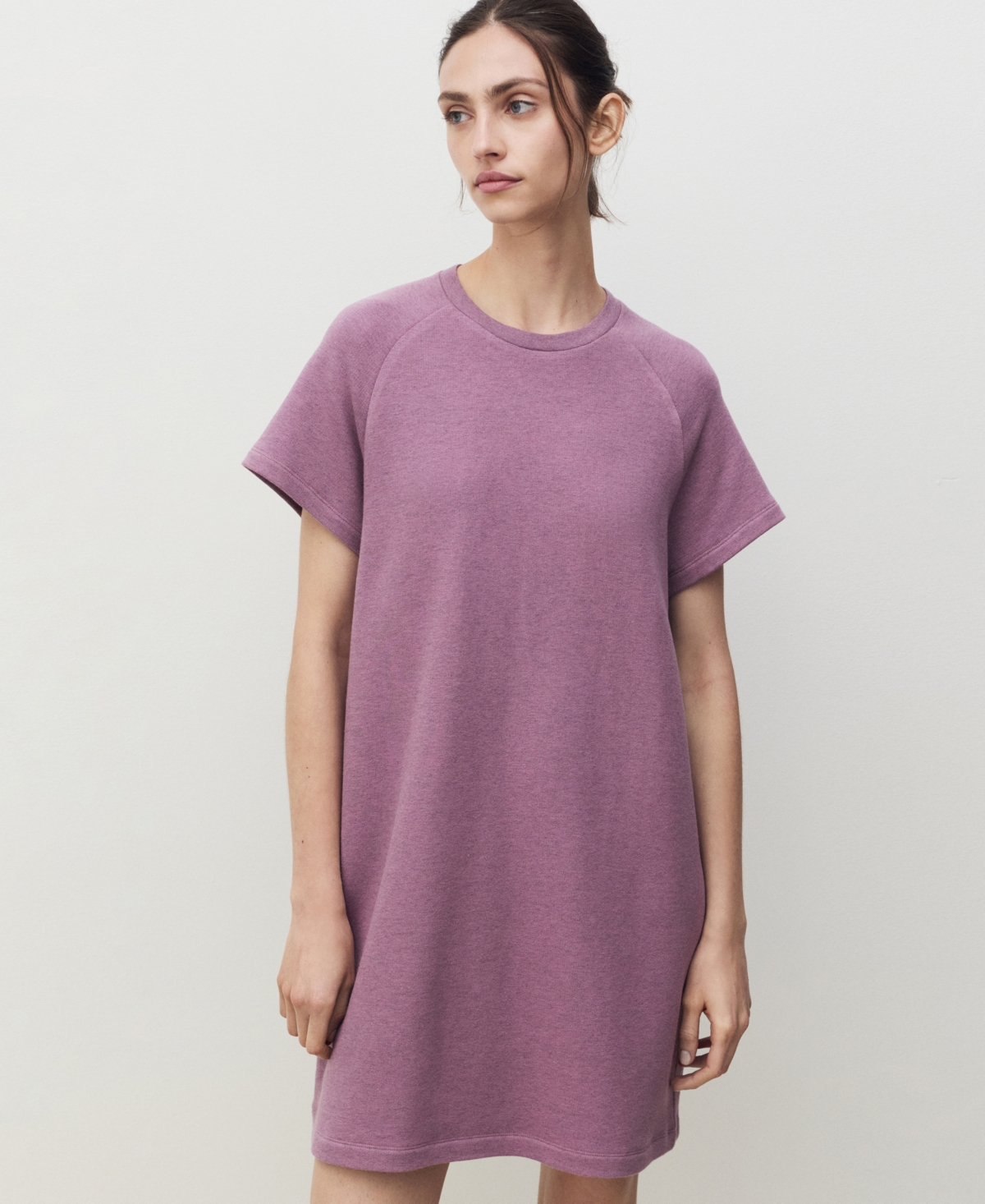 Mango Women's Heather Fleece Cotton Nightgown