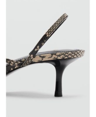 Women's Animal Print Strap Heel Sandals