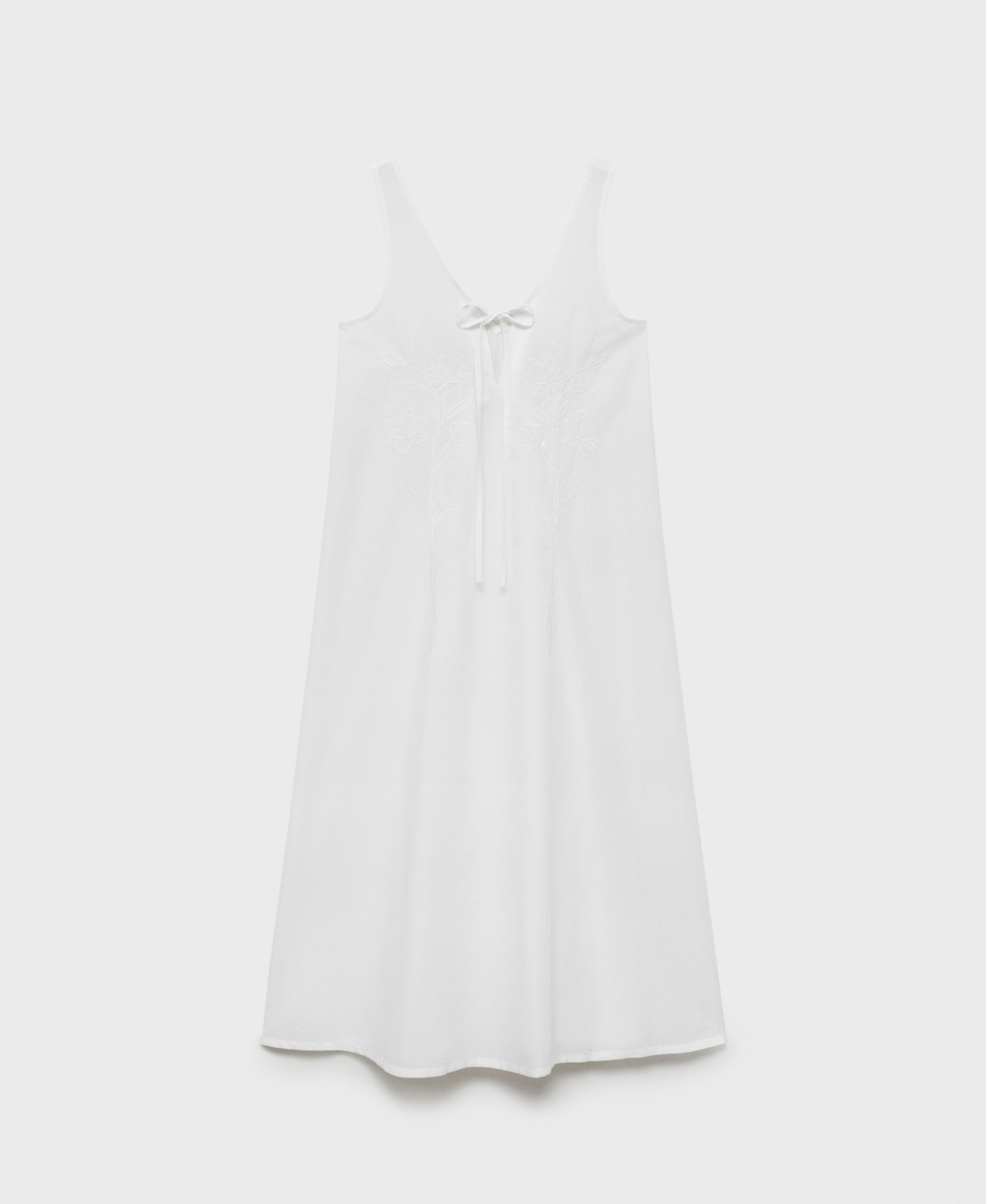 Mango Women's Embroidered Cotton Nightgown