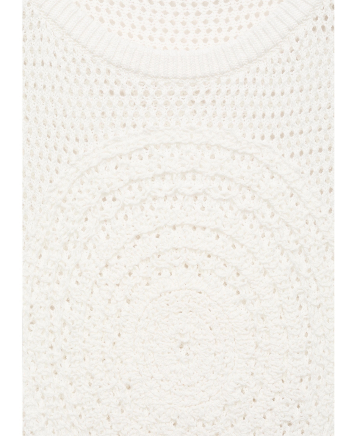 Mango Crochet Tank In White