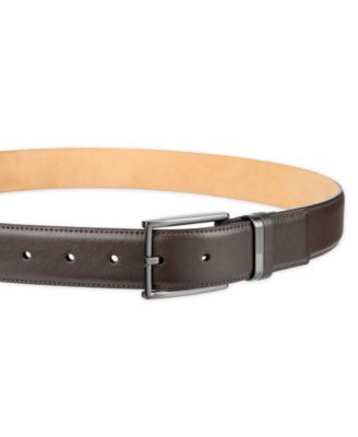 Men's Burnished Edge and Metal Loop Dress Belt