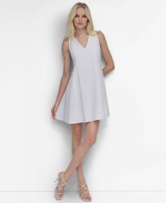DKNY - Women's V-Neck Sleeveless Shift Dress