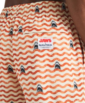 JAWS x Men's Classic-Fit Active Stretch Quick-Dry Printed 6" Swim Trunks
