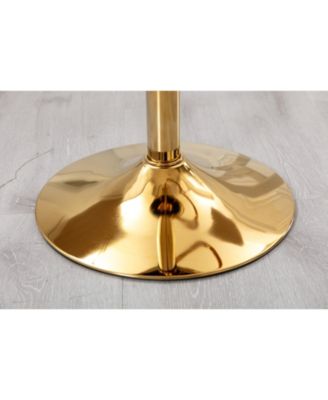 Velvet Bar Chair, Pure Gold Plated, Unique Design, 360 Degree Height