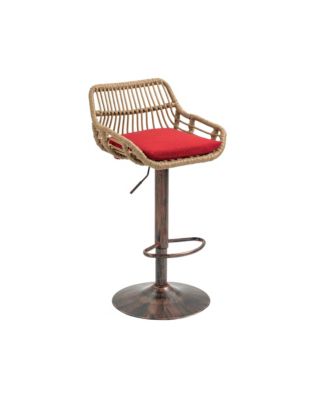 2x Adjustable Swivel Bar Stools with Footrest