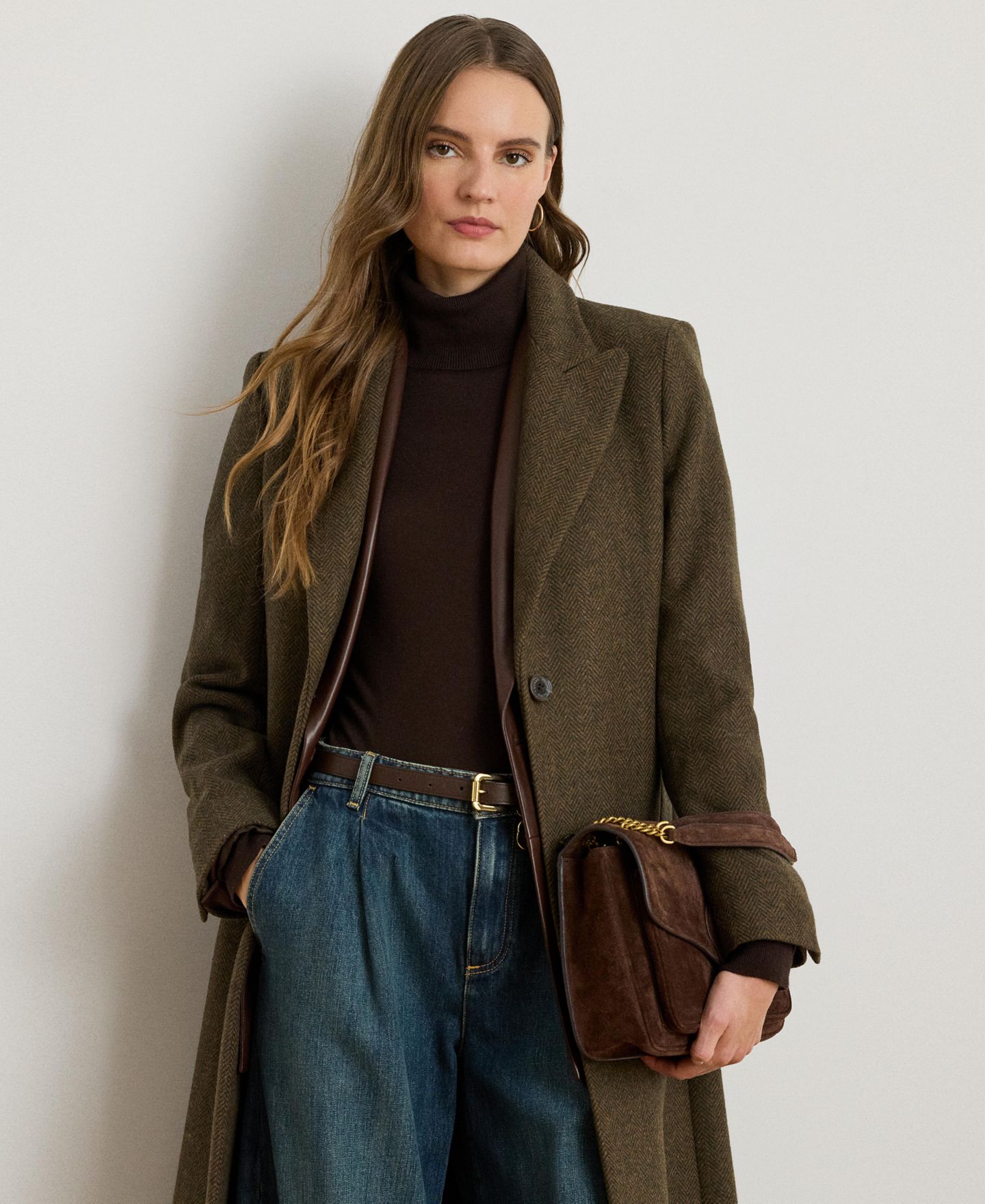 Женское пальто Lauren Ralph Lauren Wool-Blend Walker, цвет: Коричневый — фото 7
