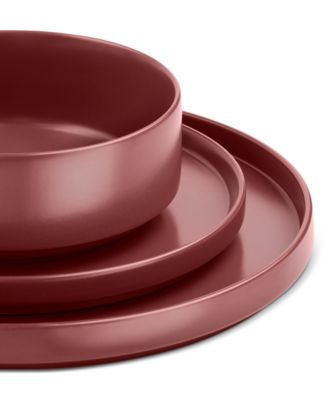 Aaden Matte Stackable 12 Pc. Dinnerware Set, Service for 4, Exclusively at Macy's