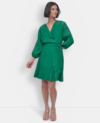 dkny emerald green dress Dkny | Dresses | Dkny Green High Low Tie Waist Dress