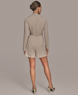Women's Belted Wrap Skort Romper