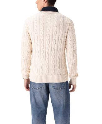 Men's Crew Neck Cable Knit Sweater