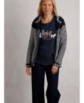 Women's Bianca Full Zip Stripe Macaroni Hoodie