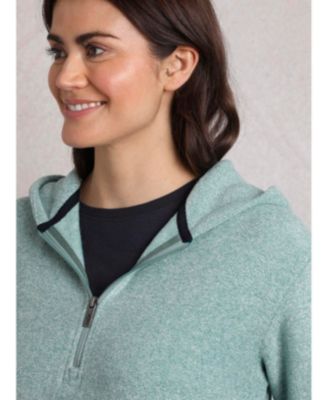 Women's Alisa 1/4 Zip Snow Marl Fleece Hoodie