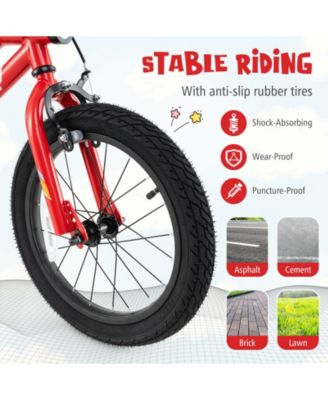 Kids Bike with LED Lights Adjustable Carbon Steel Bicycle