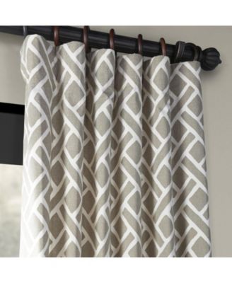 Geometric Printed Cotton Room Darkening Curtain