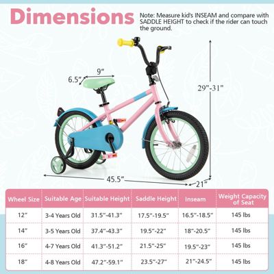 Kids Bicycle with Adjustable Handlebar and Seat for Comfort and Growth