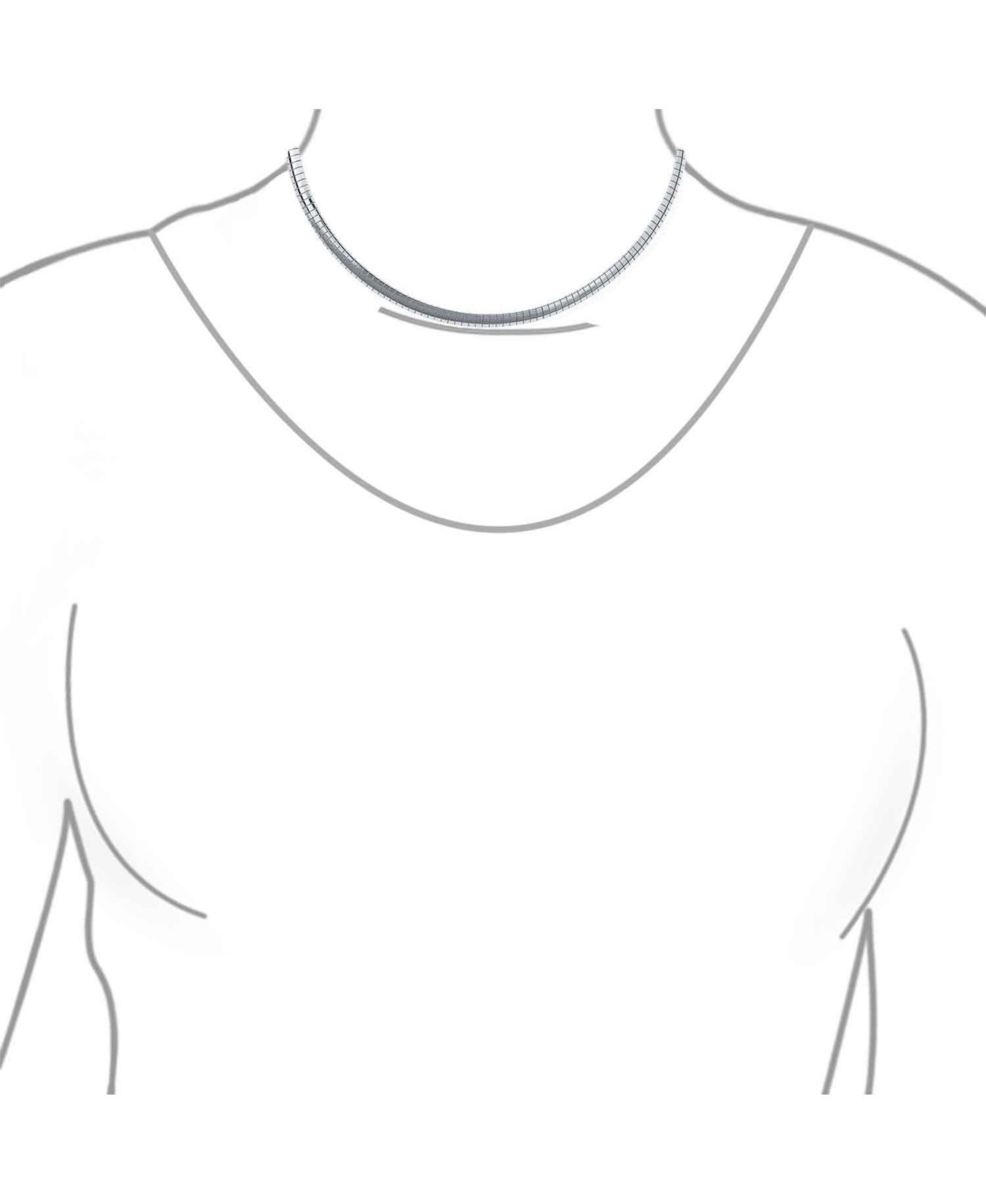 Bling Jewelry Flexible Flat Contoured Gold Silver Two Tone Cubetto Omega Snake Chain Herringbone Choker Necklace